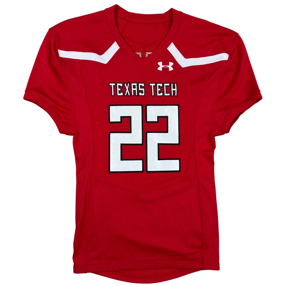 Texas Tech Under Armour Authentic Stitched Football Jersey Red #22 Men's‎ Large